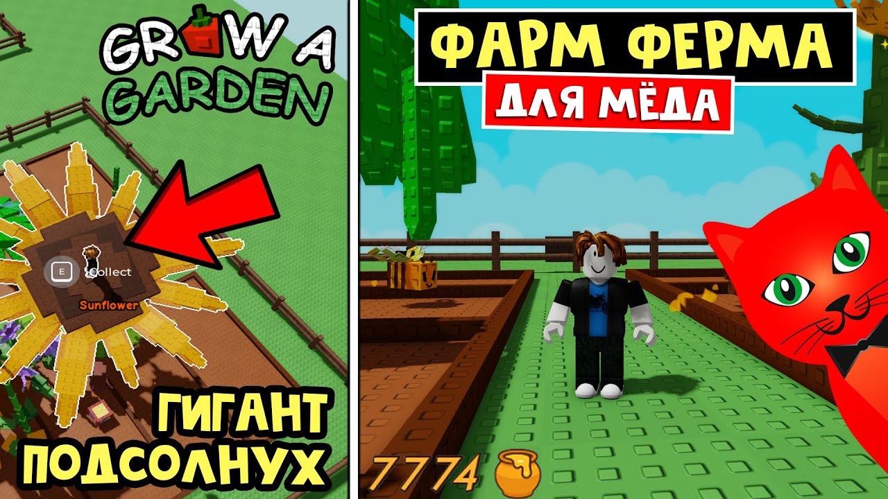 IDEALNAYA-FERMA-dlya-FARMA-MYODA-v-igre-Vyrasti-sad-robloks-Grow-a-Garden-roblox-Vybil-PODSOLNUH